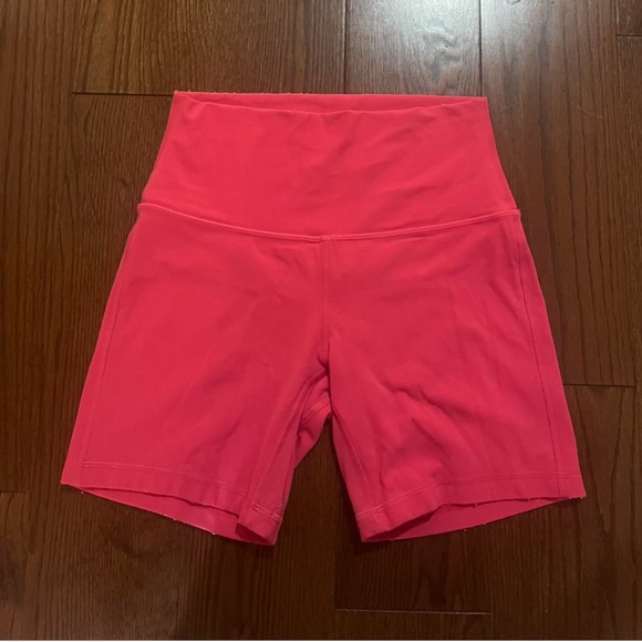 lululemon size 6 passionate Pink High-Waisted 5” shorts - Picture 1 of 4